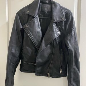 Black leather jacket